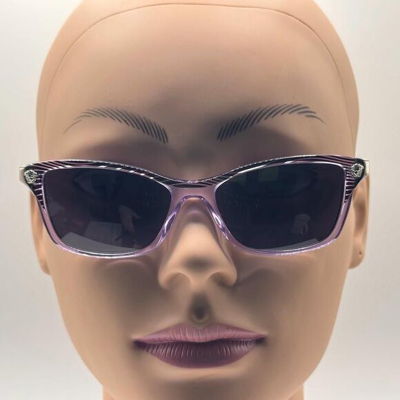 Vintage NOS Y2K Designer Cat Eye Purple Versace Eyeglasses with New Sun Lenses main image 13